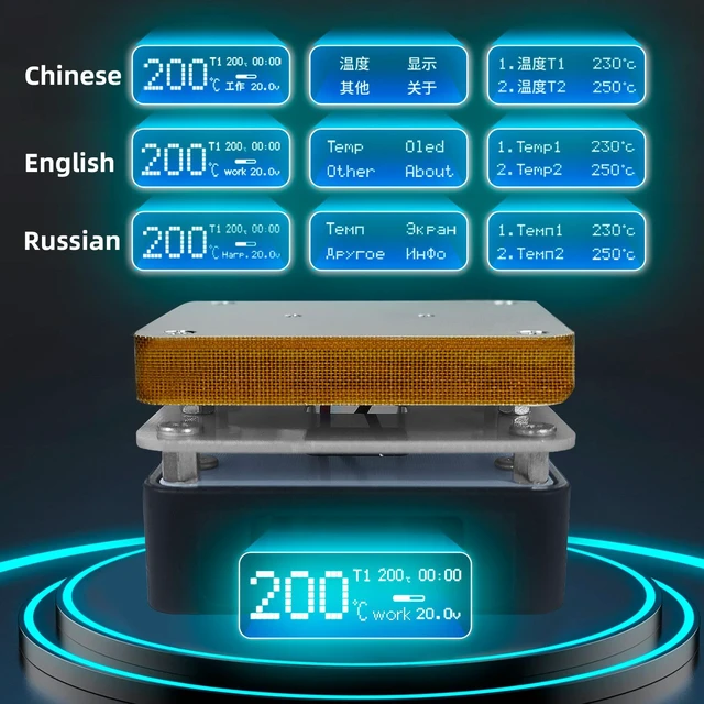 Alt view image 4 of 7 - SEQURE T55 Smart Mini Constant Temperature Adjustable Soldering Hot Plate PCB Preheating Plate LED Desoldering Support PD|QC|DC Power Supply Repair Tools for Mobile Phone