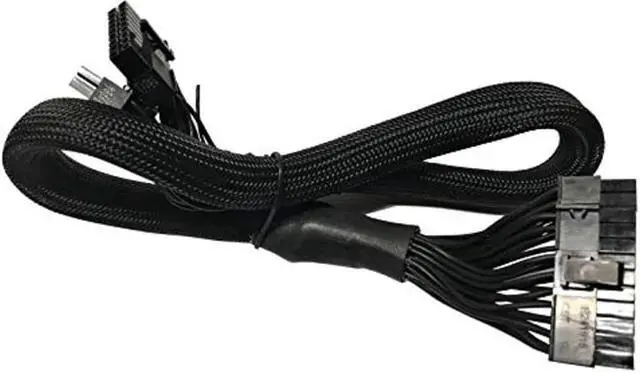 Alt view image 4 of 5 - AYA 24" (24-Inch) ATX 24-Pin to 18-Pin + 10-Pin Extension Modular Power Supply Cable for Coolermaster V850, V700, V1000
