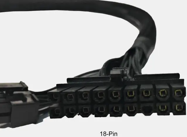 Alt view image 3 of 5 - AYA 24" (24-INCH) ATX 24(20+4)-Pin to 18-Pin + 10-Pin Extension Modular PSU for Seasonic M12II Evo Series 520, 620, 650, 750, 850