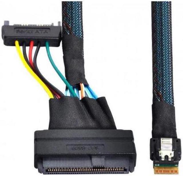 Alt view image 3 of 7 - CY SF-104 U.2 U2 SFF-8639 to Slimline SFF-8654 4i NVME PCIe SSD Cable for Mainboard SSD 750 p3600 p3700 M.2