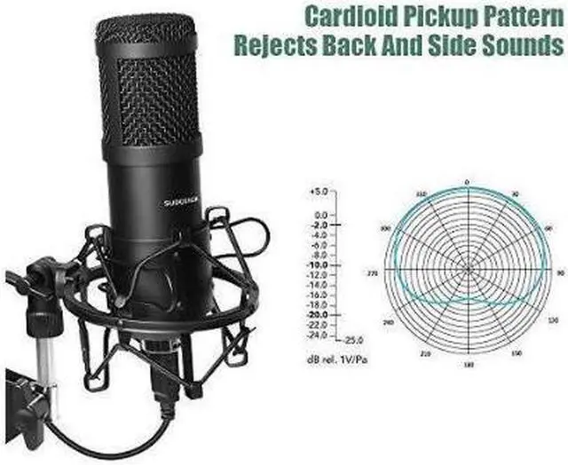 Alt view image 3 of 7 - USB Streaming Podcast PC Microphone professional 192KHZ24Bit Studio Cardioid Condenser Mic Kit with sound card Boom Arm Shock Mount Pop Filter for Skype YouTuber Karaoke Gaming Recording
