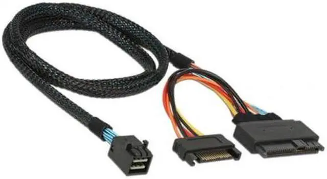 Alt view image 3 of 7 - FAL  U.2 U2 SFF-8639 NVME PCIe SSD Cable for Mainboard SSD M.2 SFF-8643 Mini SAS HD SF-093-0.5M