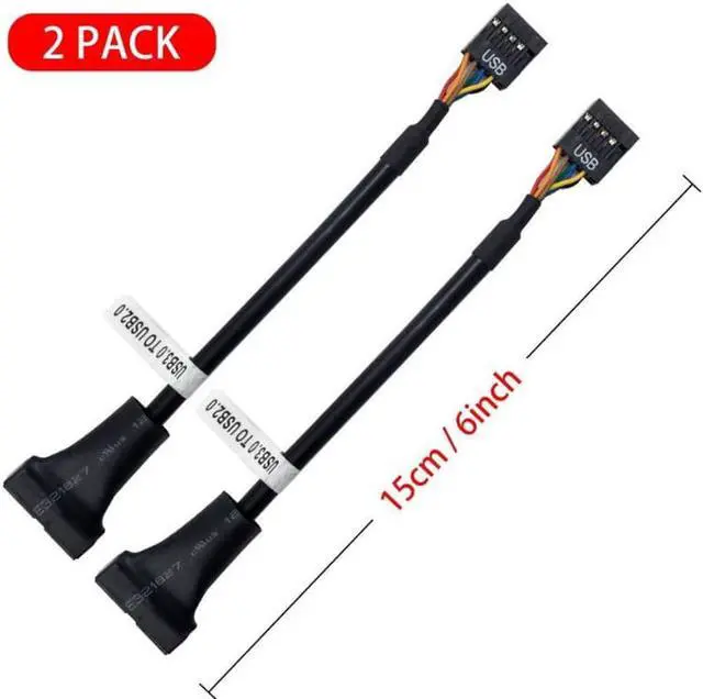 Alt view image 5 of 5 - Duttek USB 3.0 Header to USB 2.0,USB 3.0 to USB 2.0 Motherboard Adapter Cable,19 Pin USB3.0 Male to 9 Pin USB2.0 Female Motherboard Cable Adapter Converter 6 inch/15cm (2-Pack)