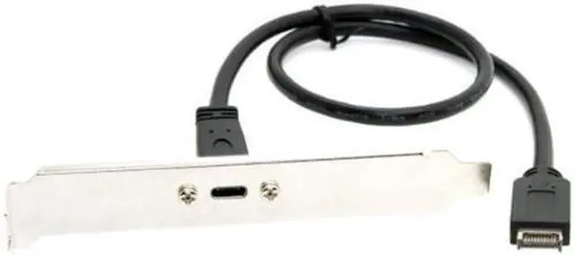 Alt view image 5 of 6 - USB 3.1 Front Panel Header to USB-C Type-C Female Extension Cable 40cm with Panel Mount Screw UC-037