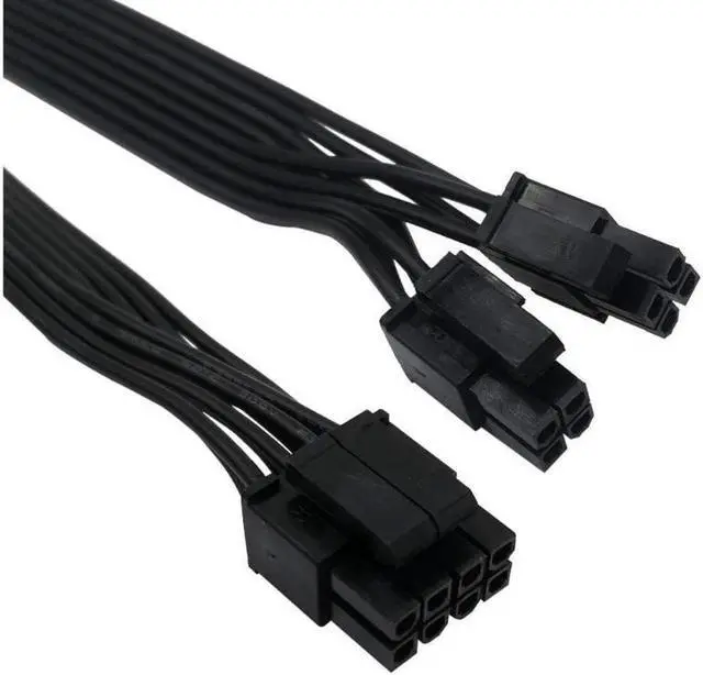 Alt view image 3 of 4 - CPU 8 Pin Male to CPU 8 Pin (4+4 Detachable) Male EPS-12V Motherboard Power Adapter Cable for Corsair Modular Power Supply 25-inch(63cm)
