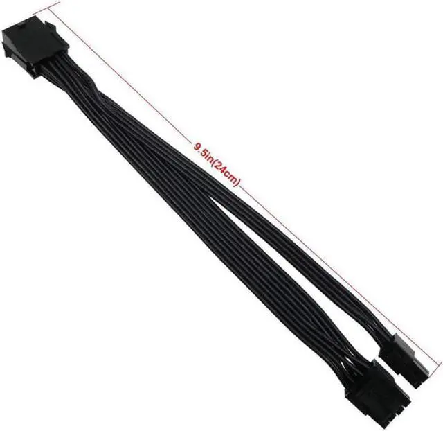 Alt view image 3 of 4 - CPU 8 Pin Female to CPU 8 Pin ATX 4 Pin Male Power Supply Converter Adapter Extension Cable for Motherboard 9.5-inch(24cm)