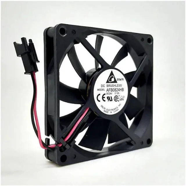 Main image of cooling fan 80mm Delta 8015 DC 24V ultra thin mute fan AFB0824HB 8cm dual ball bearing case inverter fan SM-SR plug