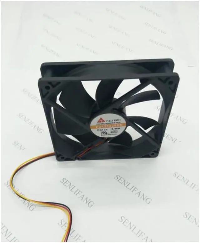Main image of FD121225HB 12V 0.46A 12CM 12025 120*120*25MM 3 wire cooling fan