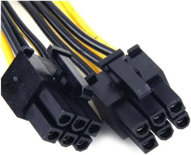 Alt view image 5 of 7 - 10pcs/lot 20cm length 6pin to 8Pin (6+2Pin) PCI-E Cable 18AWG Mining