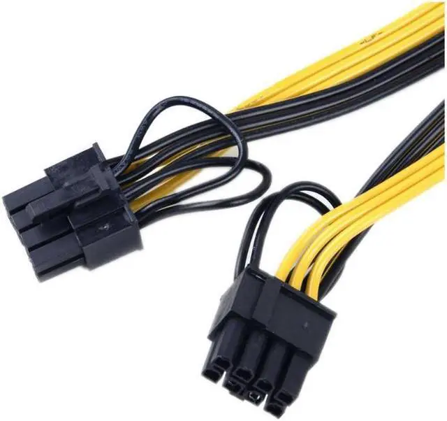 Alt view image 6 of 7 - 10pcs/lot 20cm length 6pin to 8Pin (6+2Pin) PCI-E Cable 18AWG Mining