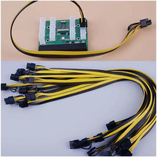 Alt view image 7 of 7 - 10pcs/lot 50cm length 6pin to 8Pin (6+2Pin) PCI-E Cable 18AWG Mining