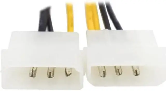 Alt view image 4 of 5 - 6 inch 2 x Molex 4 pin to 8-Pin PCI Express Video Card Pci-e ATX PSU Power Converter Cable - Molex to Pcie 8 pin (6+2) Adapter
