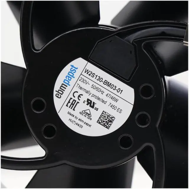 Alt view image 3 of 7 - Original New ebm-papst Fan W2S130-BM03-01 All Memtal 230V 47/46W High Temperature Resistance Axial Fans
