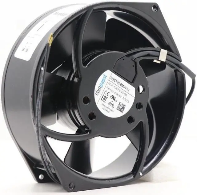 Alt view image 4 of 7 - Original New ebm-papst Fan W2S130-BM03-01 All Memtal 230V 47/46W High Temperature Resistance Axial Fans