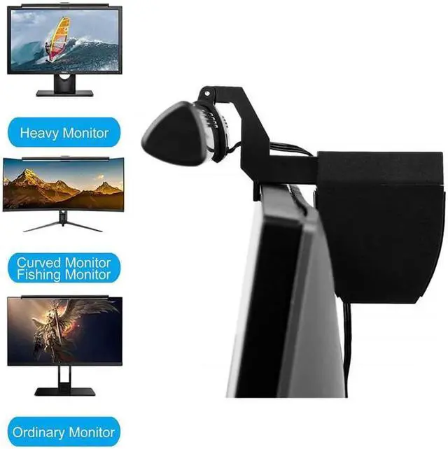 Alt view image 5 of 7 - Computer Monitor Light Bar Screen Light with Adjustable Brightness and 3 Color Temperature PC E-Reading Task Lamp with USB Powered Essential for Work and Office