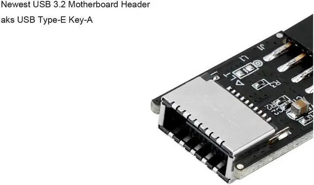 Alt view image 5 of 7 - Anicorn  Motherboard USB 2.0 9pin Header to USB 3.2 20Pin Type E Key-A Female Adapter Extension for USB-C Front Panel