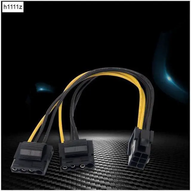 Main image of Anicorn   6Pin Female to Dual 4Pin Female Power Supply Cable Graphics Card Power to Molex 4Pin Convert Cable for nVidia ATI AMD Video Card