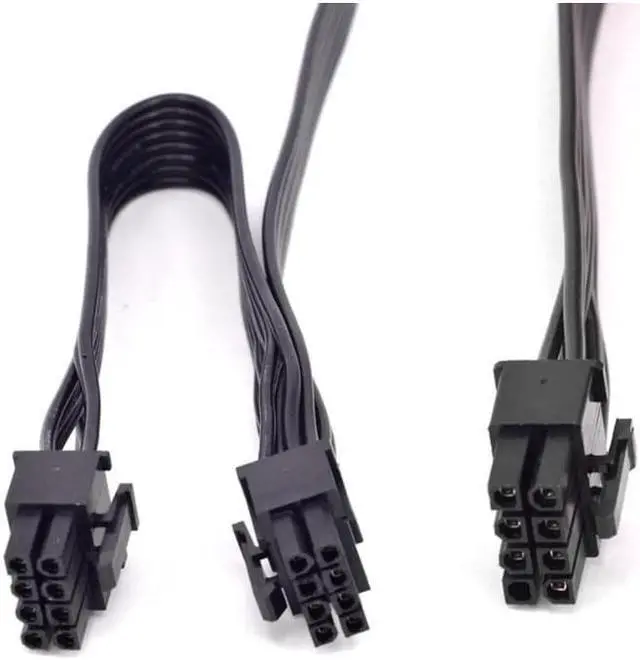 Alt view image 6 of 6 - Anicorn  PCI express GPU 8pin to Dual 6+2Pin 8 Pin Power supply Cable PCI-e Graphics card 8pin 1 to 2 power cord For Corsair CS series