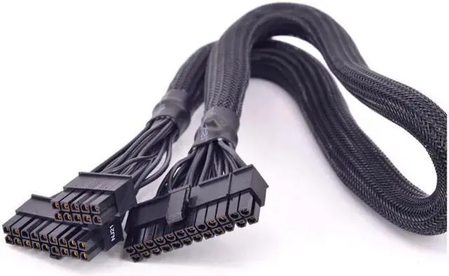 Alt view image 2 of 3 - Anicorn   24Pin ATX Power Supply Cable 18+10Pin to 20+4 Pin Sleeved for Seasonic M12II EVO Series 850 W 750 W 620 W 520 W PSU Modular
