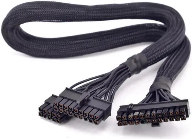 Alt view image 3 of 3 - Anicorn   24Pin ATX Power Supply Cable 18+10Pin to 20+4 Pin Sleeved for Seasonic M12II EVO Series 850 W 750 W 620 W 520 W PSU Modular