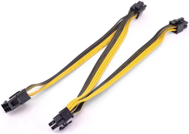 Alt view image 4 of 5 - Anicorn  PCIe GPU 6pin Port Multiplier PCIe Graphics card 6 Pin 1 to 3 ways Power supply Extension Cable Female to Male 18AWG