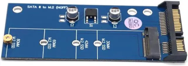 Alt view image 2 of 7 - Weastlinks M2 SSD NGFF to SATA Adapter 6Gbps NGFF M.2 Adapter Card 22-Pin SATA III for NGFF M.2 SATA Converter for Laptop Desktop