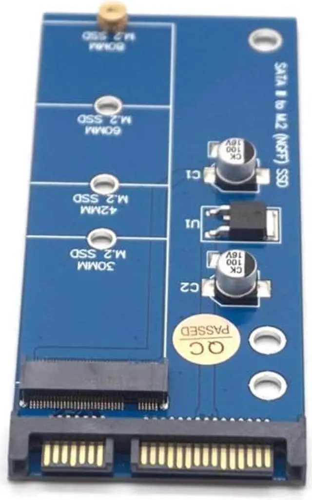 Alt view image 3 of 7 - Weastlinks M2 SSD NGFF to SATA Adapter 6Gbps NGFF M.2 Adapter Card 22-Pin SATA III for NGFF M.2 SATA Converter for Laptop Desktop