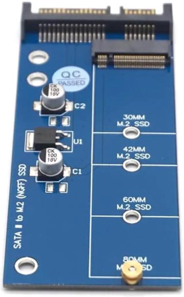 Alt view image 6 of 7 - Weastlinks M2 SSD NGFF to SATA Adapter 6Gbps NGFF M.2 Adapter Card 22-Pin SATA III for NGFF M.2 SATA Converter for Laptop Desktop