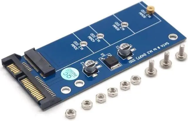 Alt view image 7 of 7 - Weastlinks M2 SSD NGFF to SATA Adapter 6Gbps NGFF M.2 Adapter Card 22-Pin SATA III for NGFF M.2 SATA Converter for Laptop Desktop