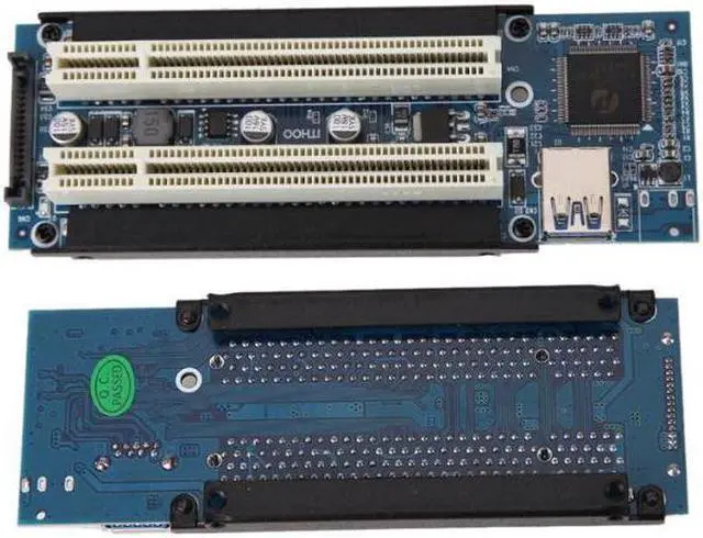 Alt view image 4 of 7 - Weastlinks Desktop PCI-Express PCI-e to PCI Adapter Card PCIe to Dual Pci Slot Expansion Card USB 3.0 Add on Cards Convertor