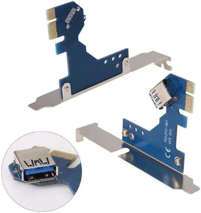 Alt view image 3 of 7 - Weastlinks Desktop PCI-Express PCI-e to PCI Adapter Card PCIe to Dual Pci Slot Expansion Card USB 3.0 Add on Cards Convertor