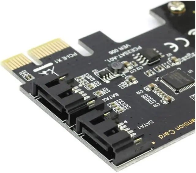 Alt view image 3 of 7 - Weastlinks PCI-E to SATA3.0 Adapter Card PCI Express X16 to SATA3.0 7Pin 2 Ports SATA III 6G Expansion Card for PC Desktop