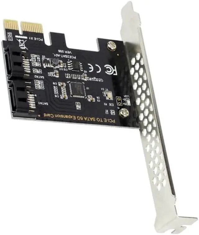 Alt view image 7 of 7 - Weastlinks PCI-E to SATA3.0 Adapter Card PCI Express X16 to SATA3.0 7Pin 2 Ports SATA III 6G Expansion Card for PC Desktop