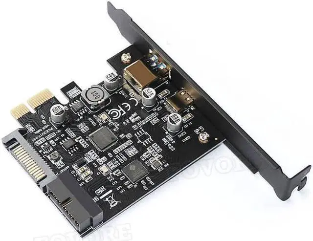 Alt view image 4 of 6 - Weastlinks PCI-Express PCI-e To USB 3.1 Type-C Riser Post Card PCIe to USB-C 2.4A Fast Charger+19PIN Front USB Miner Expansion Adapter Card