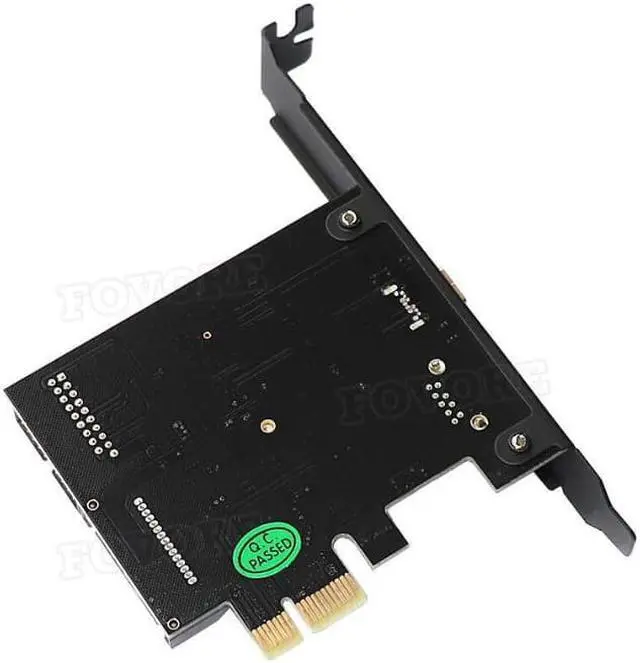 Alt view image 5 of 6 - Weastlinks PCI-Express PCI-e To USB 3.1 Type-C Riser Post Card PCIe to USB-C 2.4A Fast Charger+19PIN Front USB Miner Expansion Adapter Card