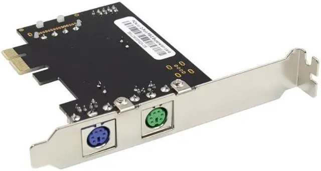 Alt view image 7 of 7 - Weastlinks PCIE to 2xPS2 PS/2 Port For PC Keyboard Mouse Adapter Card