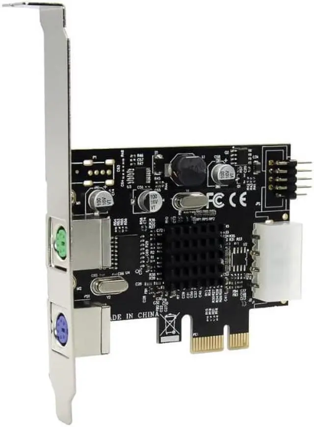 Alt view image 6 of 7 - Weastlinks PCIE to 2xPS2 PS/2 Port For PC Keyboard Mouse Adapter Card