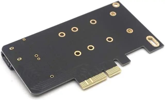 Alt view image 4 of 7 - Weastlinks Dual M.2 PCIe Adapter M2 SSD NVME M Key SATA-based B Key to PCI-e 3.0 x 4 Controller Converter Card Support 2280 2260 2242 2230