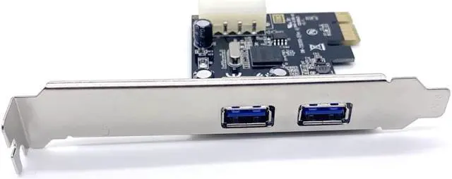 Main image of Weastlinks PCIE to 2 Port USB 3.0 PCI Express 4-pin IDE Connector Adapter USB3.0 Add On Card With Low Profile