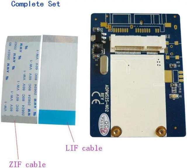 Alt view image 2 of 3 - Weastlinks ZIF to mSATA Adapter 1.8" ZIF/LIF CE HDD Hard Disk Drive SSD to 26 Pin mSATA Adapter Converter