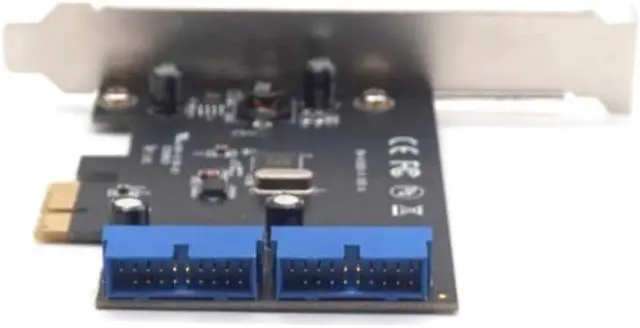 Alt view image 4 of 7 - Weastlinks PCI Express to Dual 20 Pin USB 3.0 Controller Card Super Speed PCI-E X1 to 2 Ports USB 3.0 19 Pin Header With Low Profile Bracket