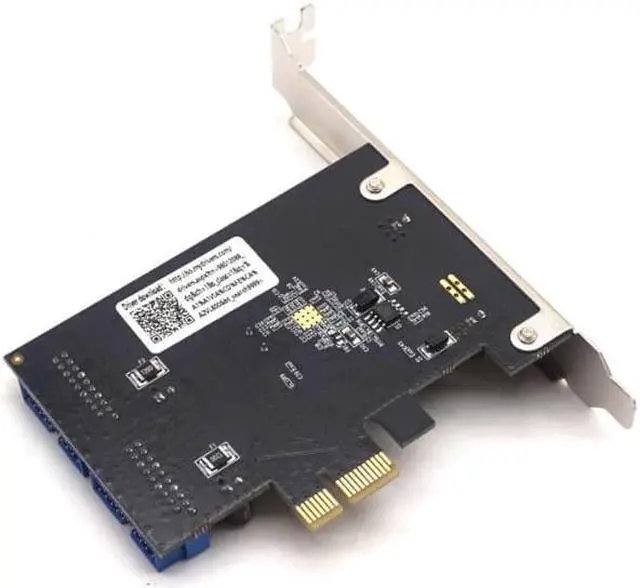 Alt view image 6 of 7 - Weastlinks PCI Express to Dual 20 Pin USB 3.0 Controller Card Super Speed PCI-E X1 to 2 Ports USB 3.0 19 Pin Header With Low Profile Bracket
