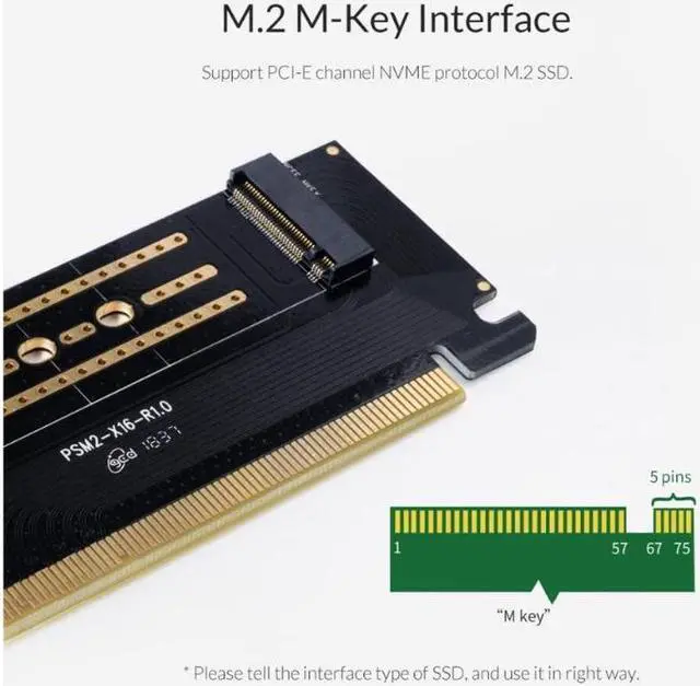 Alt view image 6 of 7 - Weastlinks PCI-E Express M.2 M-key Interface SSD M.2 NVME to PCI-E 3.0 X16 Gen3 Convert Card Support 2230-2280 Size Super Speed Card