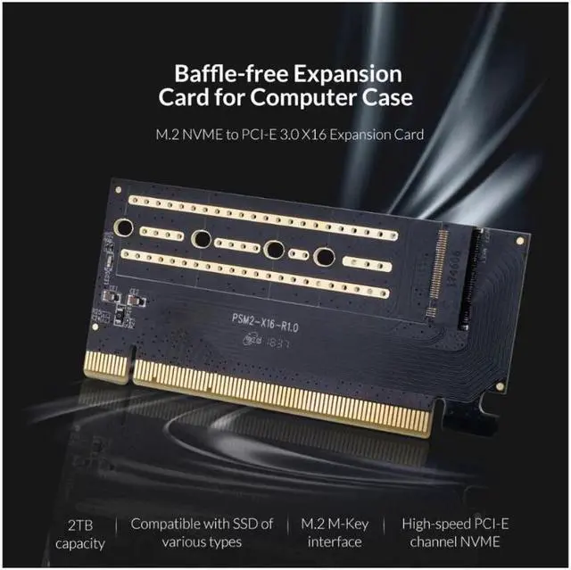 Alt view image 7 of 7 - Weastlinks PCI-E Express M.2 M-key Interface SSD M.2 NVME to PCI-E 3.0 X16 Gen3 Convert Card Support 2230-2280 Size Super Speed Card