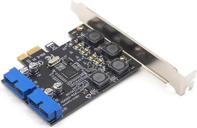 Alt view image 3 of 7 - Weastlinks USB3.0 PCI-E PCI Express X1 Expansion Card Front 5Gb/s USB 3.0 HUB 19PIN Interface Controller Adapter for PC Desktop