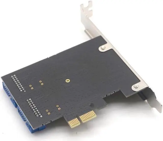 Alt view image 5 of 7 - Weastlinks USB3.0 PCI-E PCI Express X1 Expansion Card Front 5Gb/s USB 3.0 HUB 19PIN Interface Controller Adapter for PC Desktop