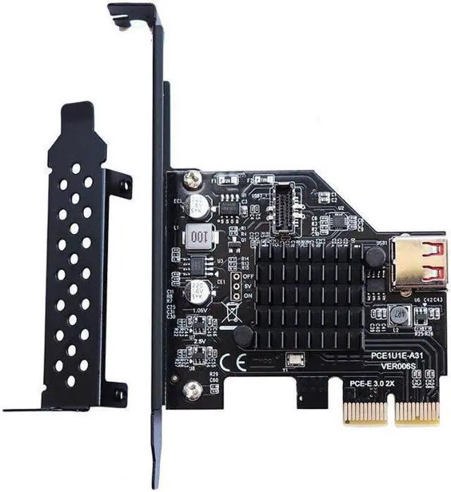 Alt view image 4 of 7 - Weastlinks PCI Express 3.0 USB 3.1 PCI-E Card PCIe USB Adapter Raiser Type-E USB3.1 gen2 10gbps+USB2.0 Expansion Card