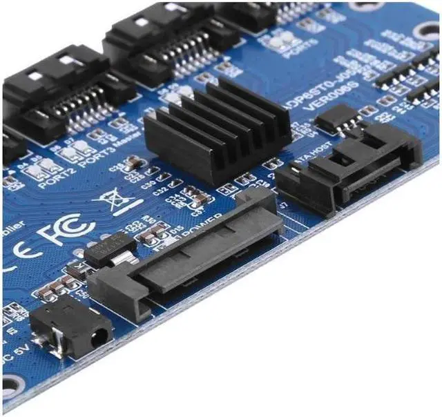 Alt view image 3 of 7 - Weastlinks SATA Expansion Card 1 to 5 Port SATA3.0 Controller Card Motherboard 6Gbps Multiplier SATAPort Riser Card Adapter for Motherboard