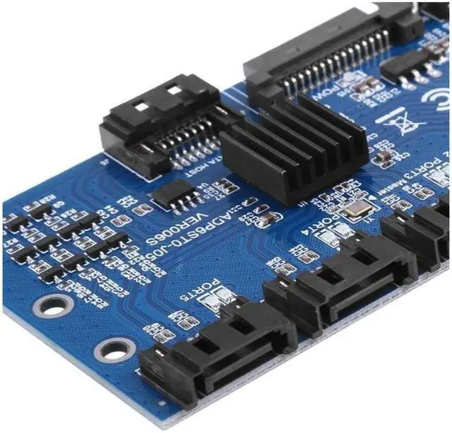 Alt view image 4 of 7 - Weastlinks SATA Expansion Card 1 to 5 Port SATA3.0 Controller Card Motherboard 6Gbps Multiplier SATAPort Riser Card Adapter for Motherboard