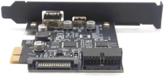 Alt view image 3 of 7 - Anicorn   Weastlinks PCI-Express PCI-e To USB 3.1 Type-C Riser Post Card PCIe to USB-C USB3.0+19PIN Front USB Miner Expansion Adapter Card